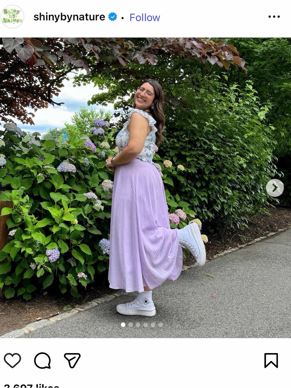 Shiny By Nature Chiffon Midi Skirt